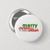 BADGE ROND 5 CM JOYEUX CHRISTMUKKAH (Devant & derrière)