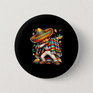 Badge Rond 5 Cm Joyeux cinco de mayo garçon qui fait le dab homme