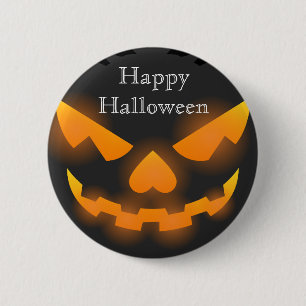 Badge Rond 5 Cm Joyeux Citrouille d'horreur d'Halloween