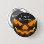 Badge Rond 5 Cm Joyeux Citrouille d'horreur d'Halloween (Devant & derrière)