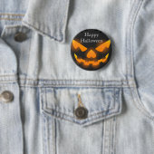 Badge Rond 5 Cm Joyeux Citrouille d'horreur d'Halloween (En situation)