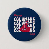 Badge Rond 5 Cm Joyeux Columbus Day 2023 (Devant)