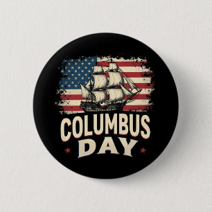 Badge Rond 5 Cm Joyeux Columbus Day of Exploration and Reflection