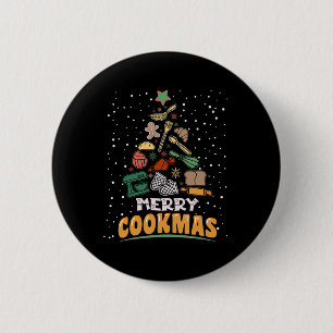 Badge Rond 5 Cm Joyeux Cookmas Funny Noël Chef Cuisine Noël Tr