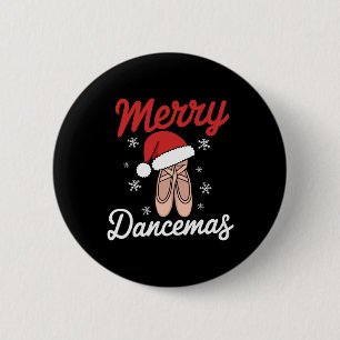 Badge Rond 5 Cm Joyeux danseurs de ballet enseignant Noël Dan