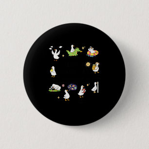 Badge Rond 5 Cm Joyeux dernier jour d'école, joli professeur oie f