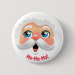 Badge Rond 5 Cm Joyeux dessin du Père Noël