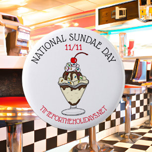 Badge Rond 5 Cm Joyeux dimanche national   11 novembre