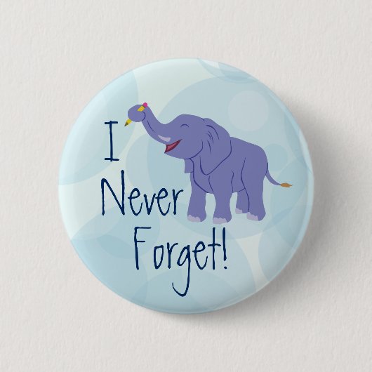 Badge Rond 5 Cm Joyeux éléphant (Devant)