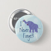Badge Rond 5 Cm Joyeux éléphant (Devant & derrière)