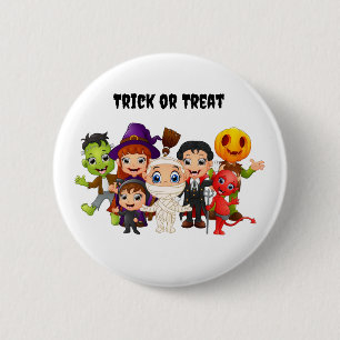 Badge Rond 5 Cm Joyeux enfants d'Halloween