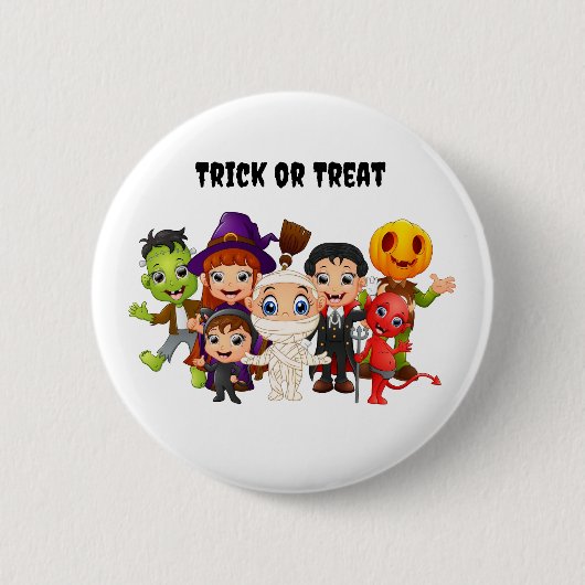 Badge Rond 5 Cm Joyeux enfants d'Halloween (Devant)