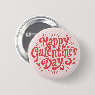 Badge Rond 5 Cm Joyeux Galentine's Day rétro super 80s