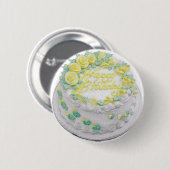 Badge Rond 5 Cm Joyeux gâteau d'anniversaire -Bouton- (Devant & derrière)