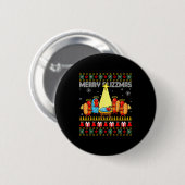 Badge Rond 5 Cm Joyeux Glizzmas Pulls de Noël Moche Hot Dogs Xm (Devant & derrière)