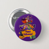 Badge Rond 5 Cm Joyeux Halloween (Devant & derrière)
