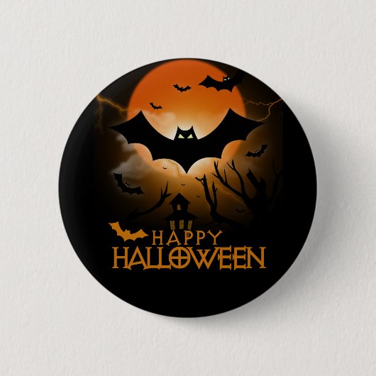 Badge Rond 5 Cm Joyeux Halloween (Devant)