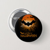 Badge Rond 5 Cm Joyeux Halloween (Devant & derrière)