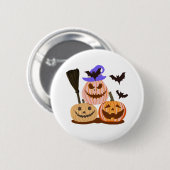 Badge Rond 5 Cm Joyeux Halloween (Devant & derrière)
