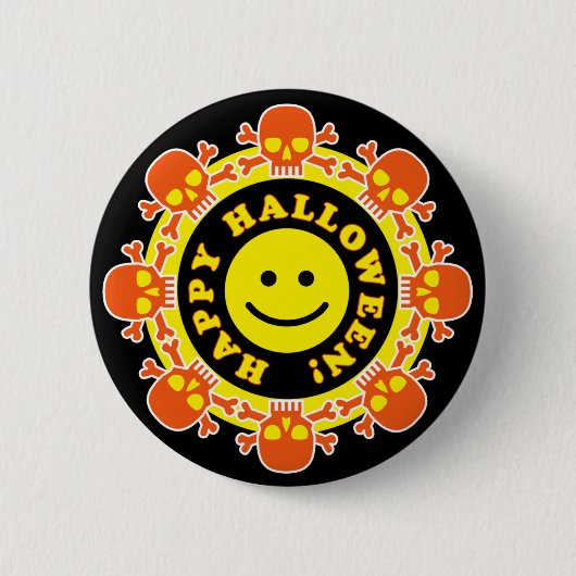 Badge Rond 5 Cm Joyeux Halloween (Devant)