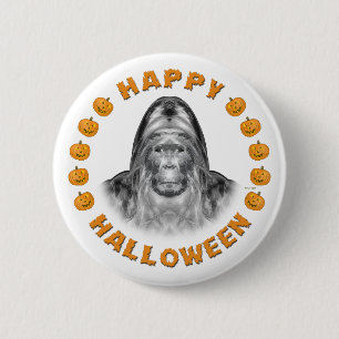 Badge Rond 5 Cm Joyeux Halloween Bigfoot