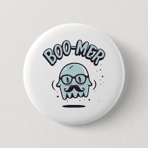 Badge Rond 5 Cm Joyeux Halloween de votre Boomer préféré !