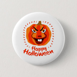 Badge Rond 5 Cm Joyeux Halloween 🎃 drôle Effrayant Éffrayant Citr
