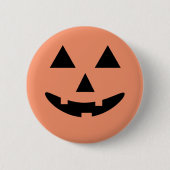 Badge Rond 5 Cm Joyeux Halloween Jack O'Lantern Citrouille (Devant)
