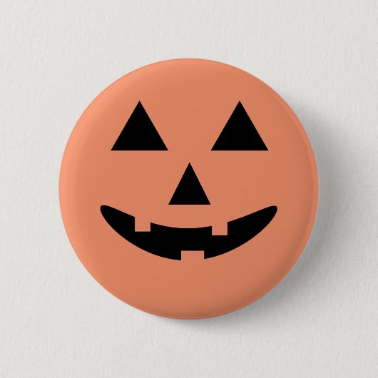Badge Rond 5 Cm Joyeux Halloween Jack O'Lantern Citrouille (Devant)