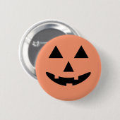 Badge Rond 5 Cm Joyeux Halloween Jack O'Lantern Citrouille (Devant & derrière)