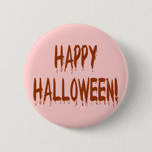 Badge Rond 5 Cm Joyeux Halloween sanglant