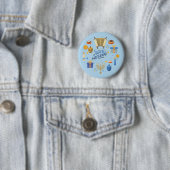 Badge Rond 5 Cm Joyeux Hanukkah Mignon (En situation)