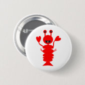 Badge Rond 5 Cm Joyeux homard (Devant & derrière)