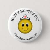 Badge Rond 5 Cm Joyeux infirmier's Day Hospital Nom Pinback bouton (Devant)