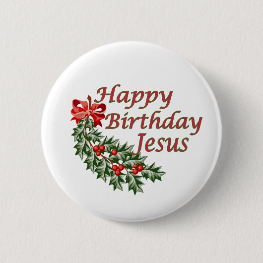 Badge Rond 5 Cm Joyeux Jésus (Devant)