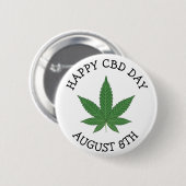 Badge Rond 5 Cm Joyeux jour CBD Fantastiques vacances (Devant & derrière)