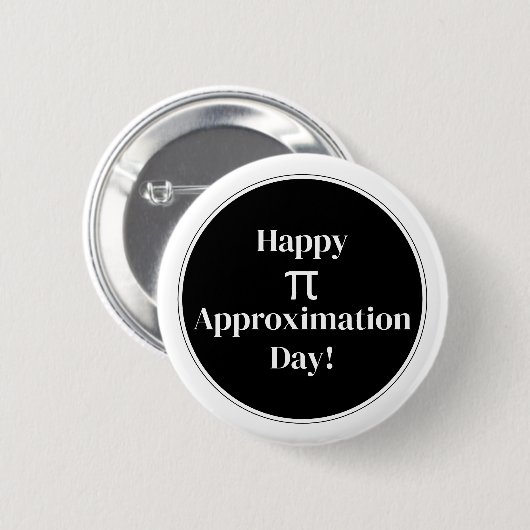 Badge Rond 5 Cm Joyeux Jour d'Approximation Pi Juillet 22 Juillet  (Devant & derrière)
