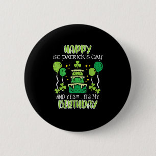 Badge Rond 5 Cm Joyeux Jour de la Saint Patrick Anniversaire Anniv