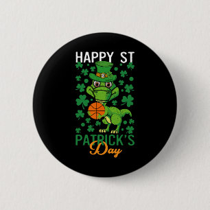 Badge Rond 5 Cm Joyeux Jour de la Saint Patrick de basket-ball T-R
