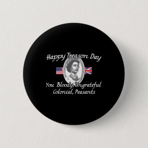 Badge Rond 5 Cm Joyeux Jour de la Trahison Roi Charles Iii Anglais