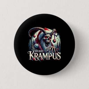 Badge Rond 5 Cm Joyeux Krampus Krampus Arrive En Ville Horreur Noë