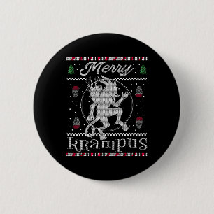 Badge Rond 5 Cm Joyeux Krampus Noël Noël Noël Noël Horreur Sweat l