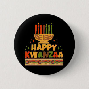Badge Rond 5 Cm Joyeux Kwanzaa