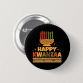 Badge Rond 5 Cm Joyeux Kwanzaa (Devant & derrière)