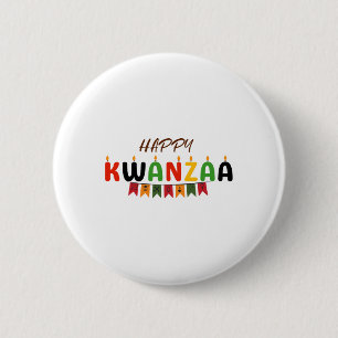 Badge Rond 5 Cm Joyeux Kwanzaa - 7 Principes Des Tee - shirts De K