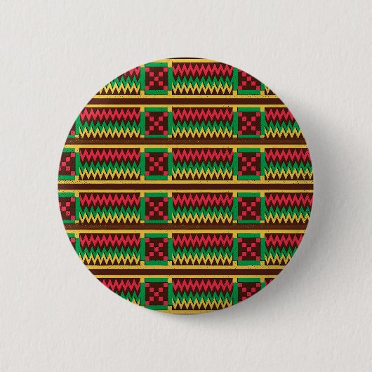Badge Rond 5 Cm Joyeux Kwanzaa couleurs africaines (Devant)