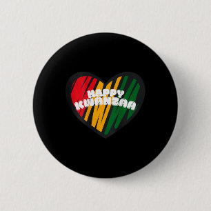 Badge Rond 5 Cm Joyeux Kwanzaa Kinara-sept bougies Principes de K