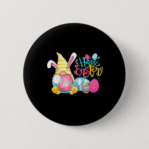 Badge Rond 5 Cm Joyeux lapin de la fête de Pâques Gnome de printem
