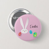 Badge Rond 5 Cm Joyeux Lapin Drôle De Pâques (Devant & derrière)