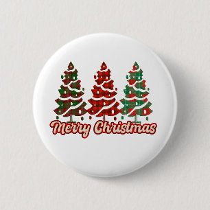 Badge Rond 5 Cm Joyeux léopard de Noël